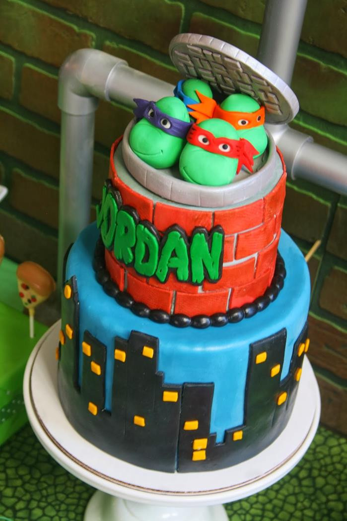 Ninja Turtle Birthday Cake Ideas
 Kara s Party Ideas Teenage Mutant Ninja Turtles Party
