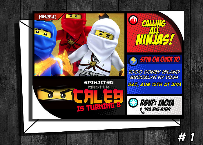 Ninjago Birthday Invitations
 Ninjago Birthday Invitation on Storenvy