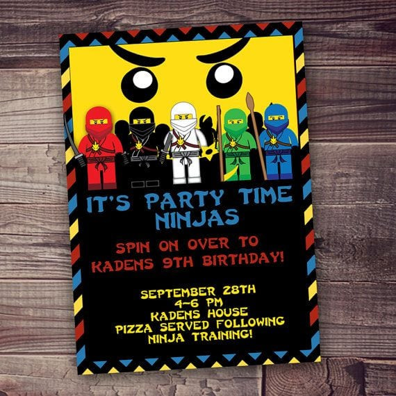 Ninjago Birthday Invitations
 Lego Ninjago Invitation