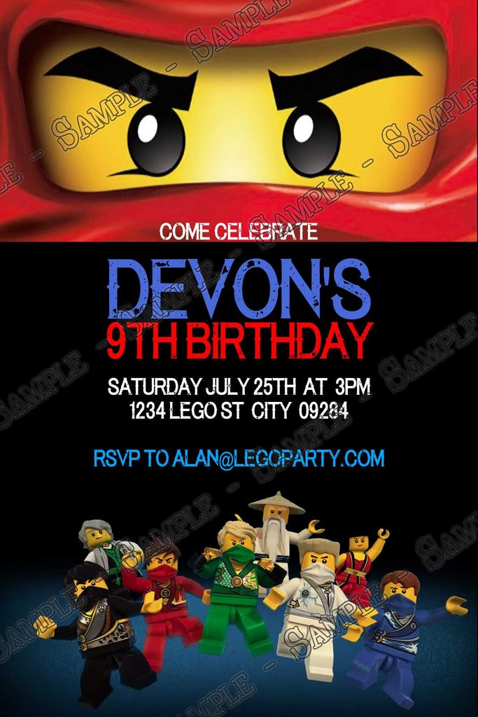 Ninjago Birthday Invitations
 Novel Concept Designs Lego Ninjago Movie Birthday