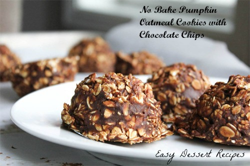 No Bake Cookies With Chocolate Chips
 No Bake Pumpkin Oatmeal Cookies with Chocolate Chips