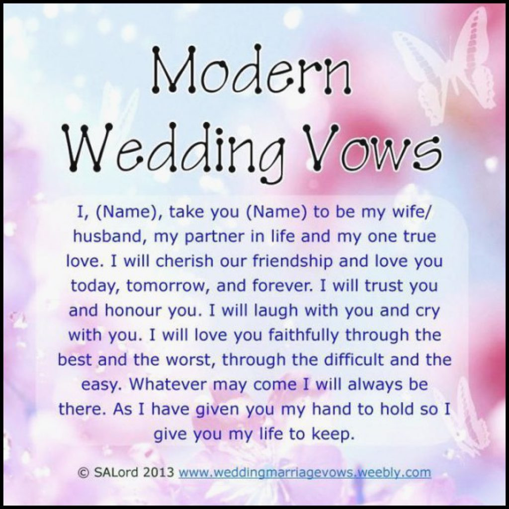Non Traditional Wedding Ceremony Vows
 Others Beautiful Wedding Vows Samples Ideas — Salondegas