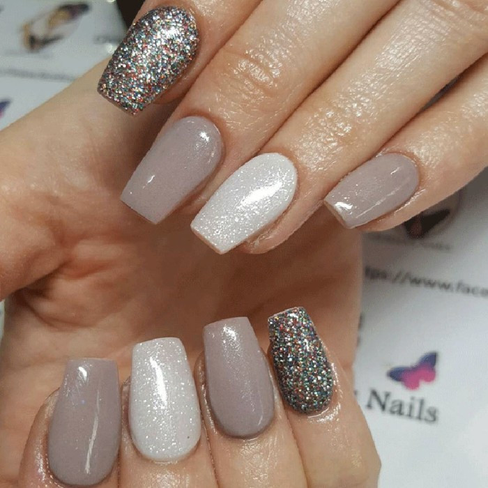 Nude And Glitter Nails
 100 Nude Nails Designs for Gorgeously Chic Hands
