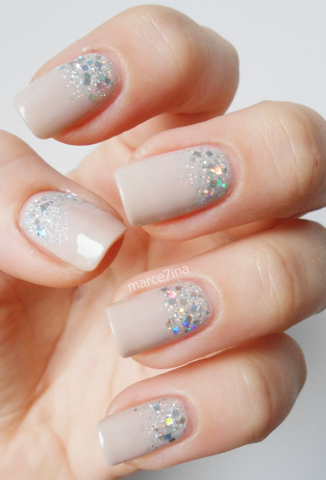 Nude And Glitter Nails
 Be Fun and Fabulous with this Top 50 Glitter Ombre Nails