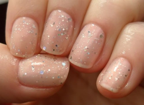 Nude And Glitter Nails
 Cute or Not Cute Hit the Nail on the Head