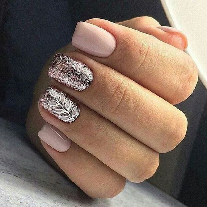 Nude Glitter Nails
 1001 ideas for nail designs suitable for every nail shape