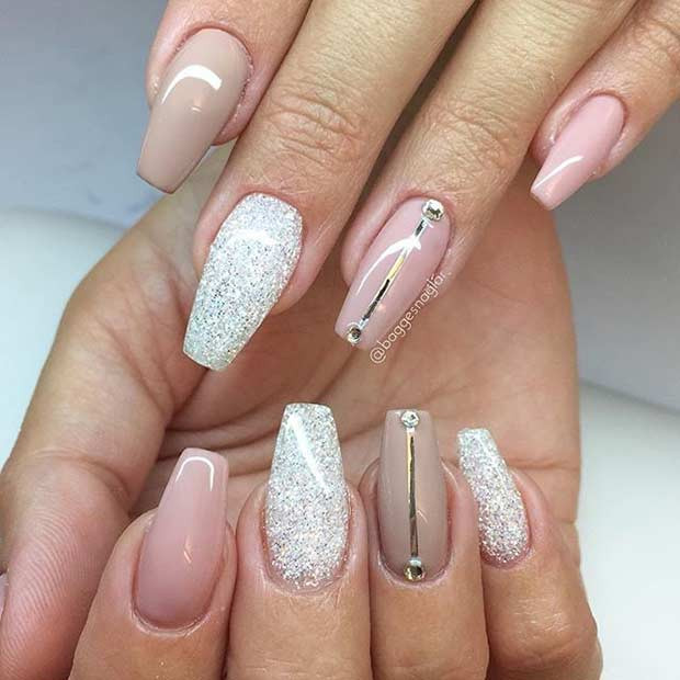 Nude Nail Designs
 31 Trendy Nail Art Ideas for Coffin Nails
