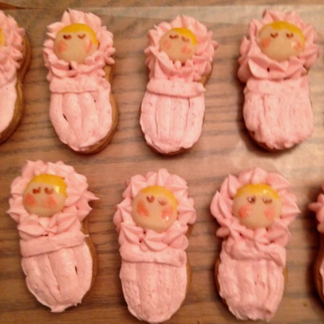 Nutter Butter Baby Boy Cookies
 Nutter Butter Babies I made these for a baby shower in