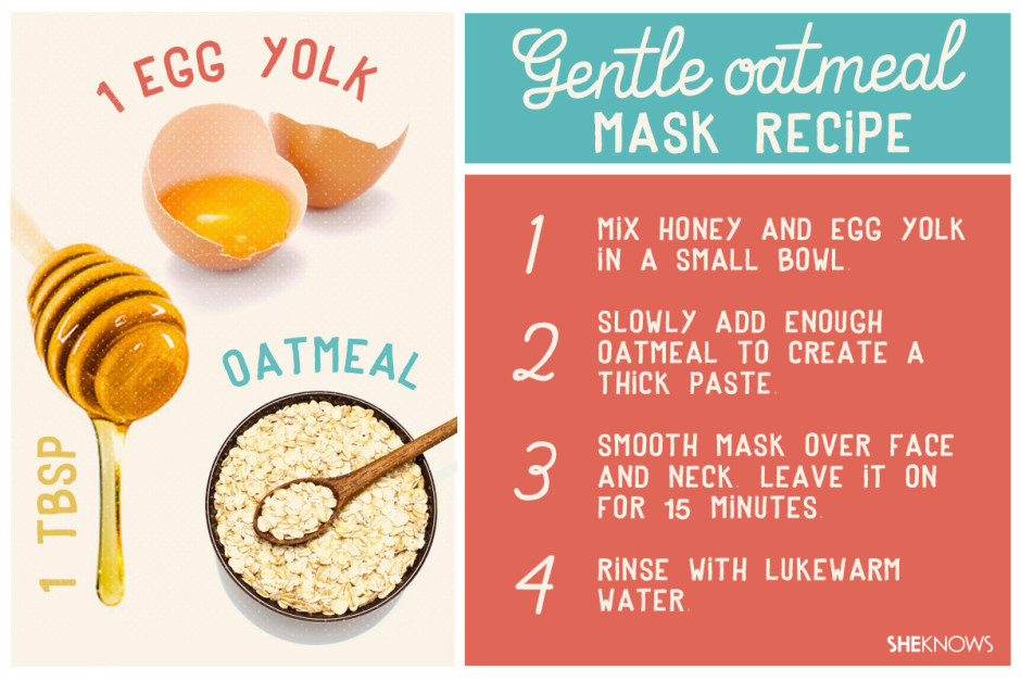 Oatmeal Facial Mask DIY
 Homemade face masks for oily skin