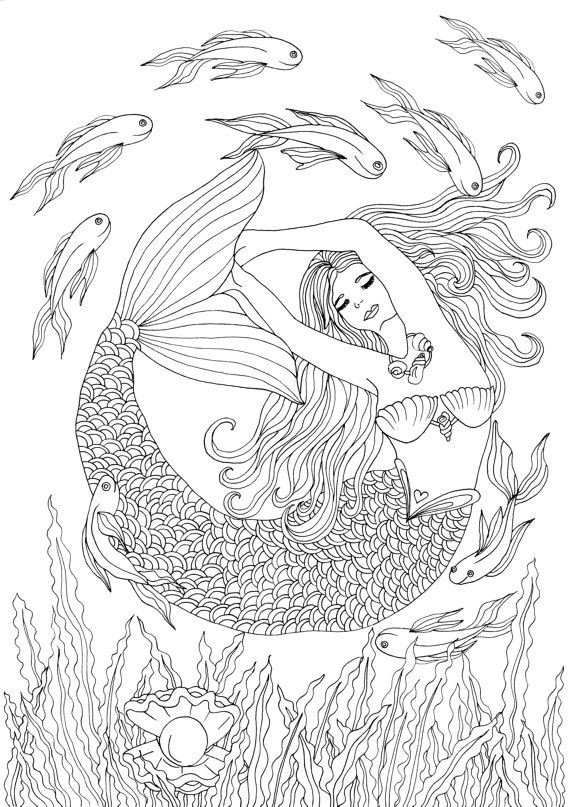 Ocean Adult Coloring Pages
 684 best Adult Coloring Pages images on Pinterest