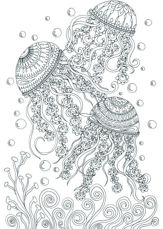 Ocean Adult Coloring Pages
 Treasures in the Ocean Adult Coloring Pages by Joenay