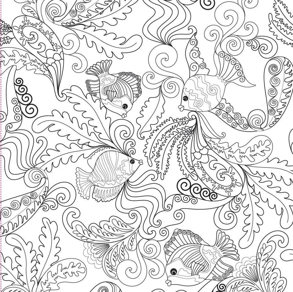 Ocean Adult Coloring Pages
 Coloring Pages Ocean Designs Adult Coloring Book Stress