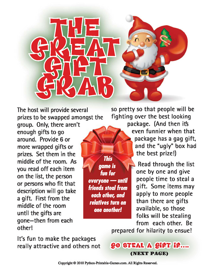 Office Holiday Gift Exchange Ideas
 christmas games