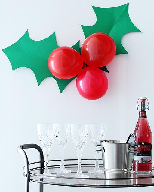 Office Holiday Party Decorating Ideas
 Giant Festive Holly Decoration