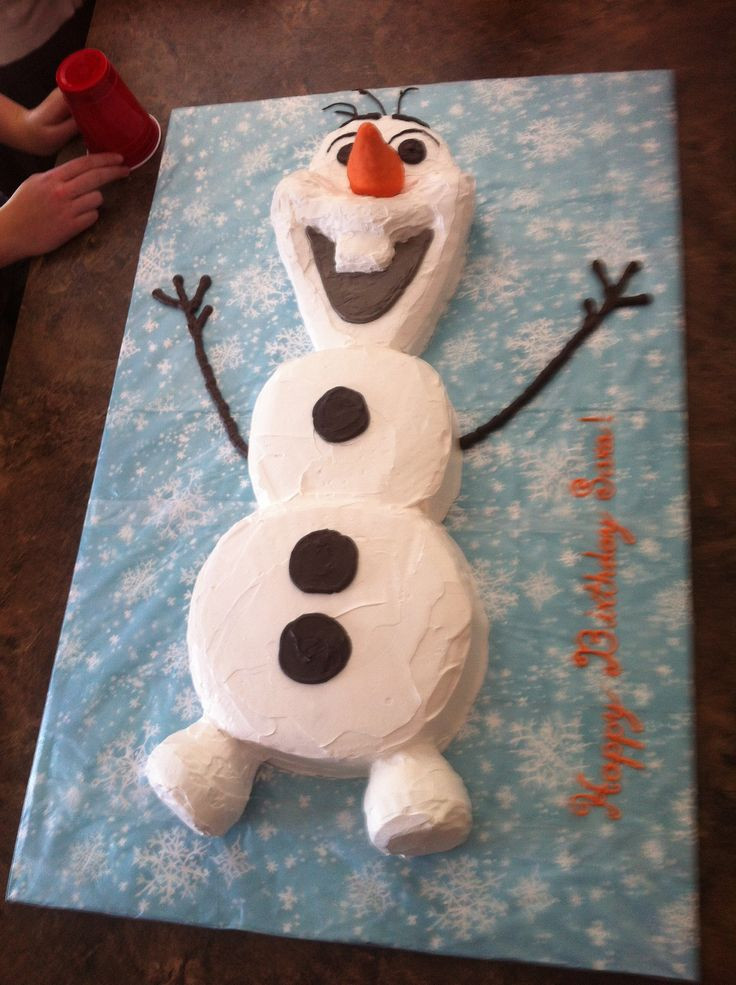 Olaf Birthday Cake
 Olaf Snowman Cake