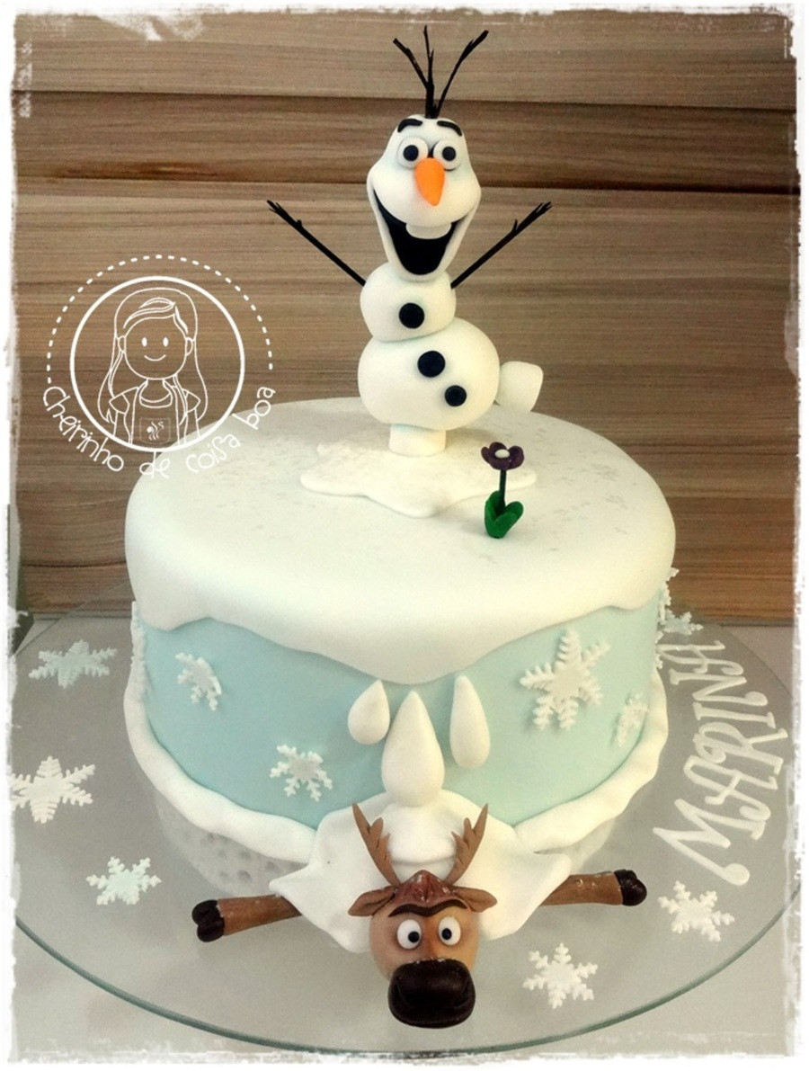 Olaf Birthday Cake
 Frozen Cake Olaf And Sven CakeCentral