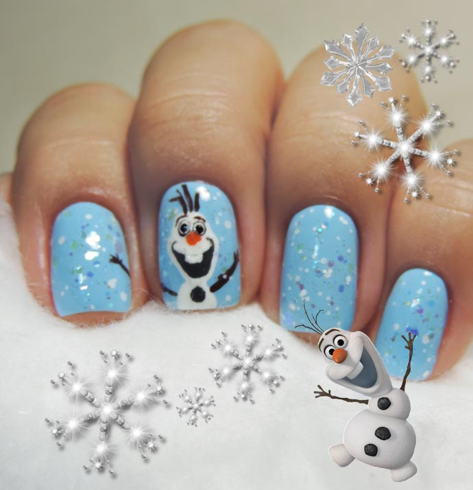 Olaf Nail Designs
 Tutorial Nail Art de Frozen por Melissa Menezes Pausa