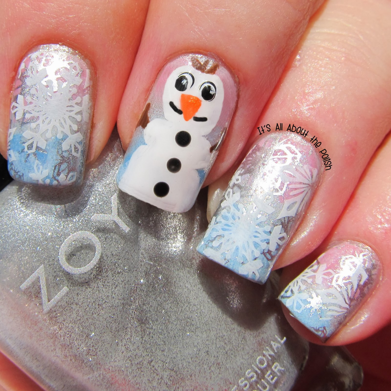 Olaf Nail Designs
 It s all about the polish Frozen from Disney nail art Olaf