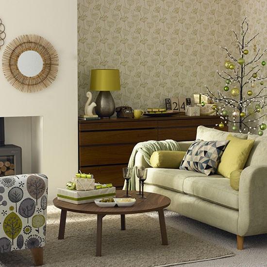 Olive Green Living Room Ideas
 Olive green Christmas living room