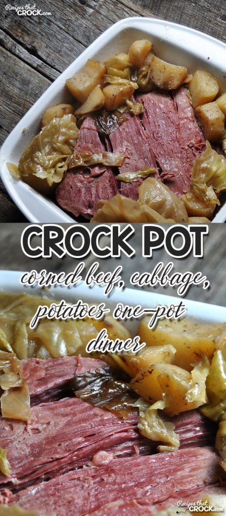 One Pot Corned Beef And Cabbage
 Crock Pot e Pot Corned Beef Cabbage Potato Dinner