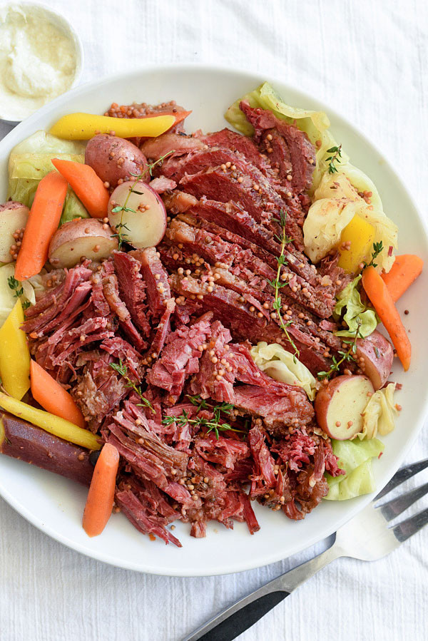 One Pot Corned Beef And Cabbage
 CrockPot Corned Beef and Cabbage or Instant Pot