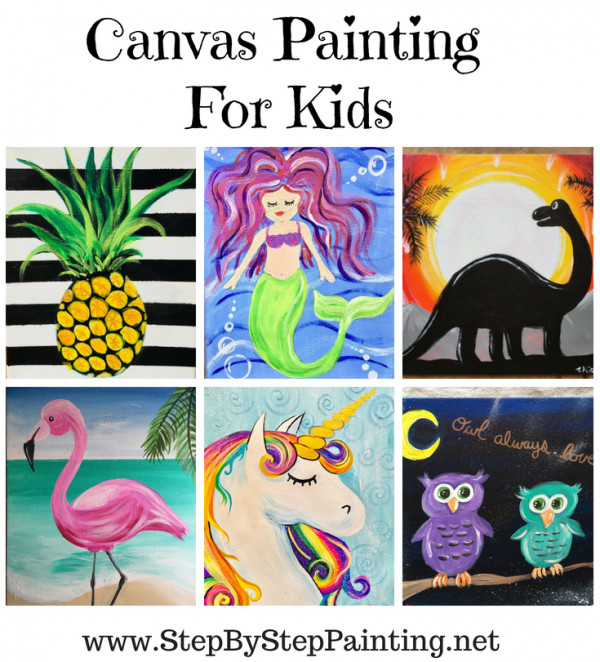 Online Art For Kids
 Painting For Kids Step By Step Canvas Painting line