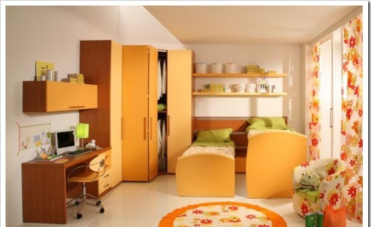 Orange Kids Room
 Luxury Bedroom Ideas orange modern kid s room designs