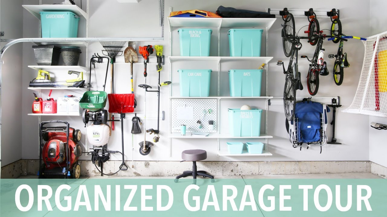 Organized Garage Images
 Garage Organization Ideas and Organized Garage Tour