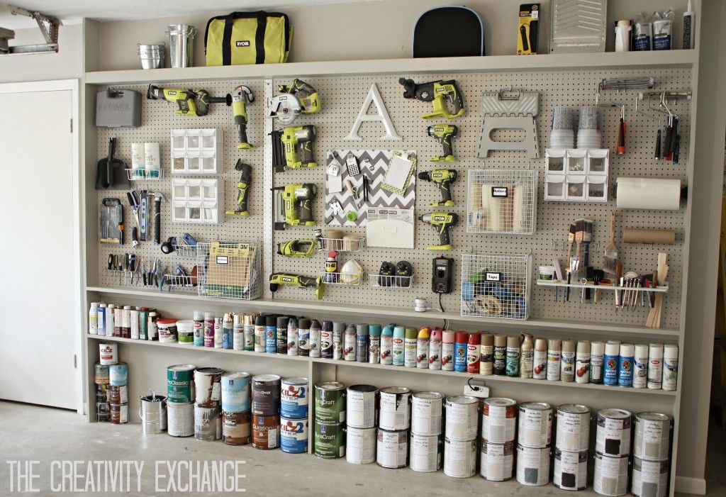 Organized Garage Images
 Organizing the Garage with DIY Pegboard Storage Wall