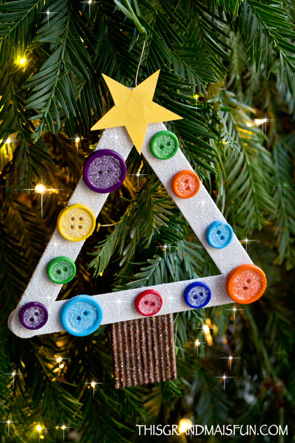 Ornament Crafts For Kids
 DIY Kids Craft Stick Christmas Tree Ornament TGIF This