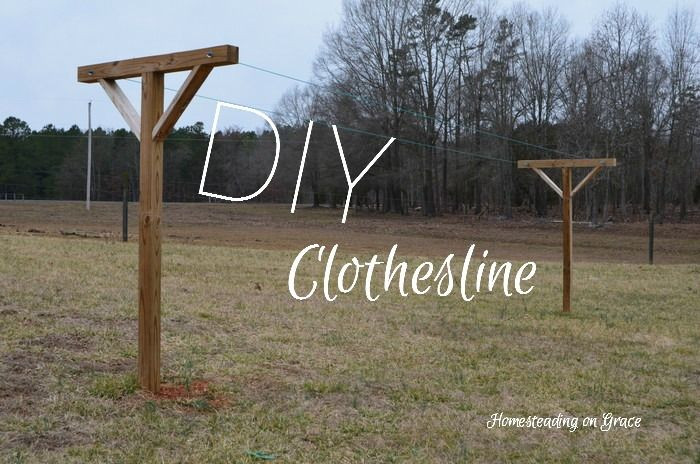 Outdoor Clothesline DIY
 The Clothesline that Jeremy Built made with wood