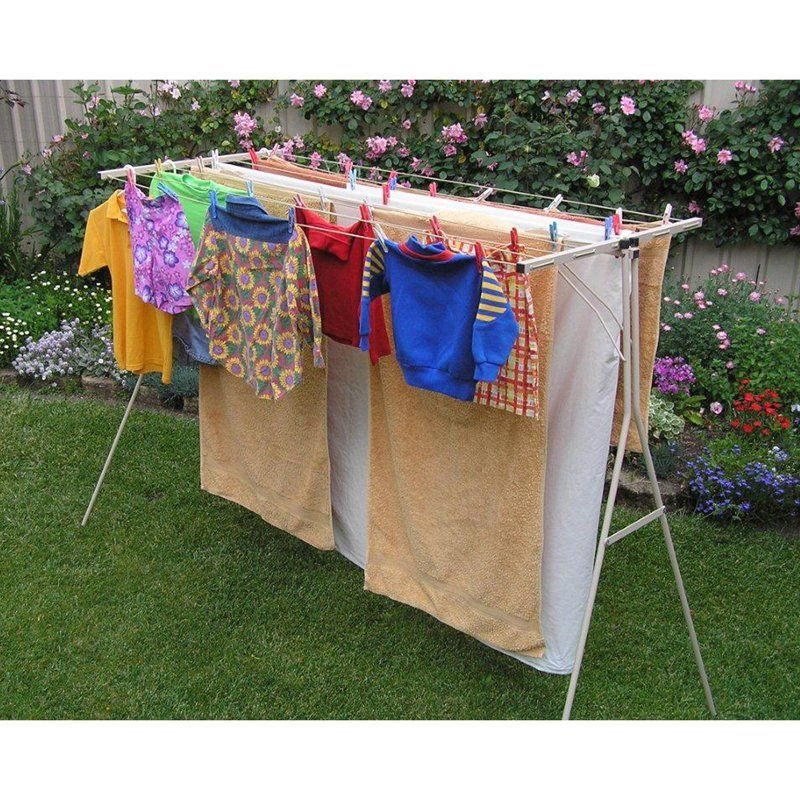 Outdoor Clothesline DIY
 portable indoor outdoor clothesline