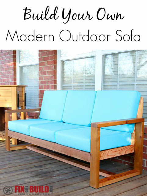 Outdoor Couch DIY
 How to Build a DIY Modern Outdoor Sofa