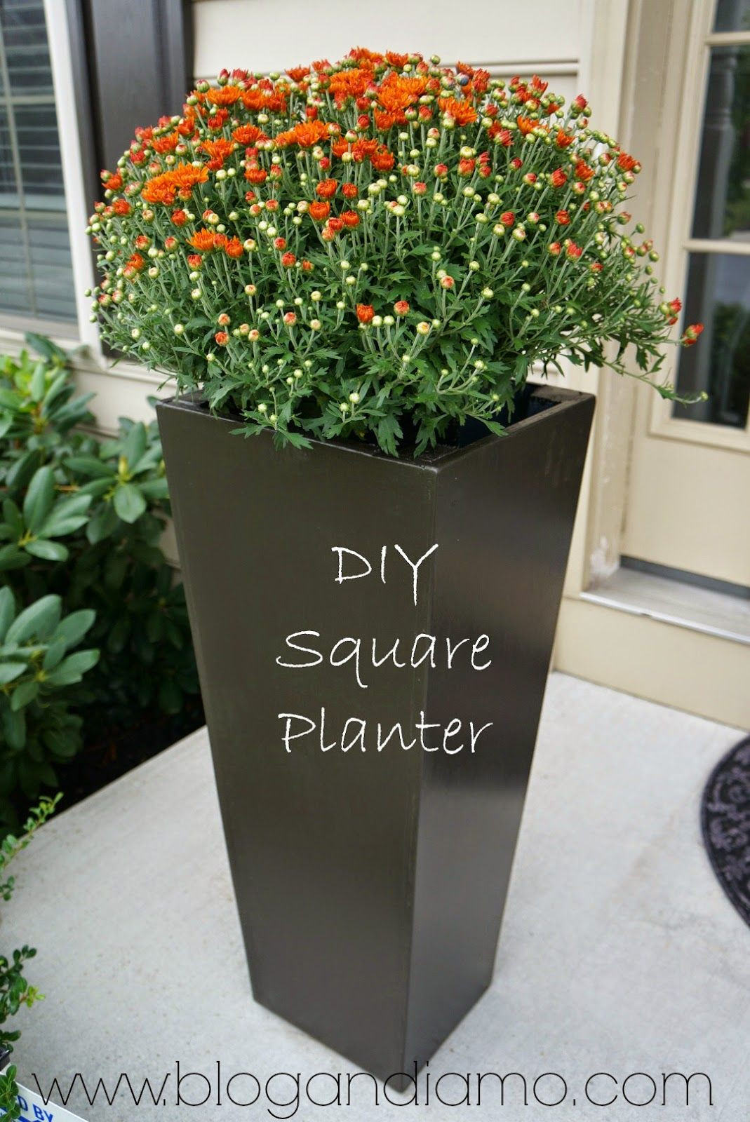 Outdoor Planter DIY
 ANDIAMO tall square planters a diy tale