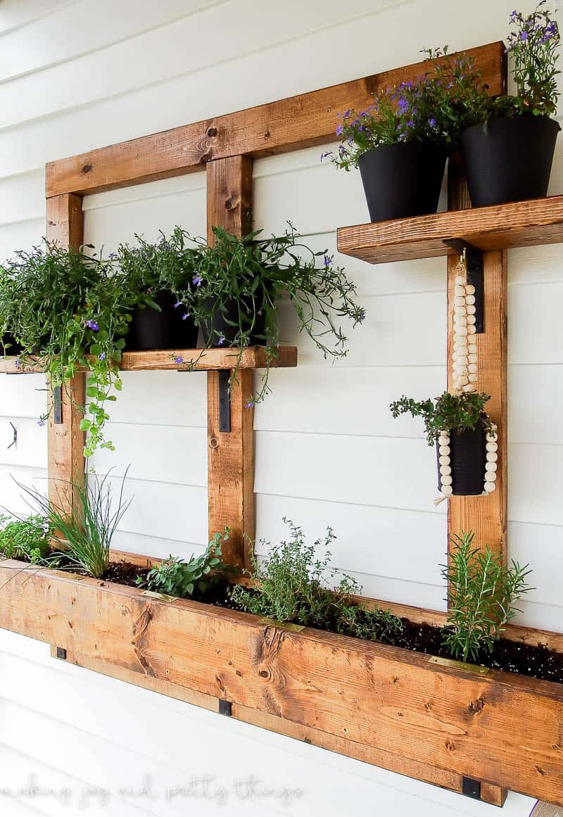 Outdoor Planter DIY
 DIY Vertical Herb Garden and Planter 2x4 Challenge