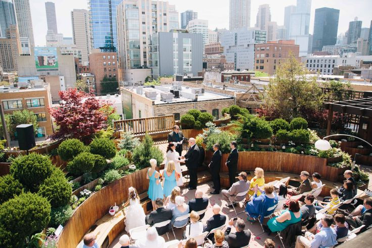Outdoor Wedding Venues Chicago
 Lightology rooftop wedding in Chicago Beautiful Chicago