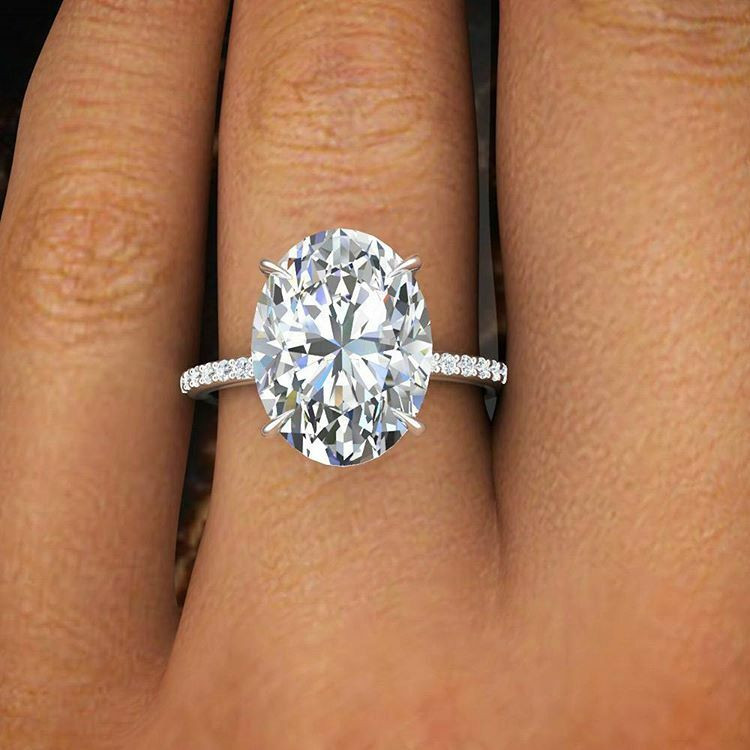 Oval Cut Diamond Engagement Rings
 1 50 Ct Natural Oval Cut Pave Diamond Engagement Ring GIA