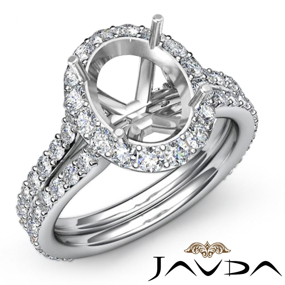 Oval Cut Diamond Engagement Rings
 Diamond Engagement Ring Oval Shape Semi Mount18k White