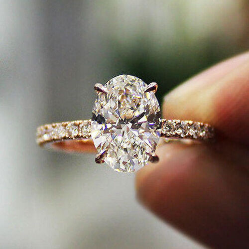 Oval Cut Diamond Engagement Rings
 1 00 Ct Oval Brilliant Cut Natural Diamond Engagement Ring