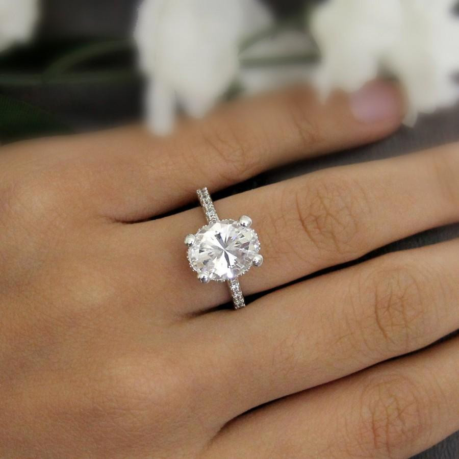 Oval Cut Diamond Engagement Rings
 4 20 Ct Engagement Ring Oval Cut Diamond Simulant