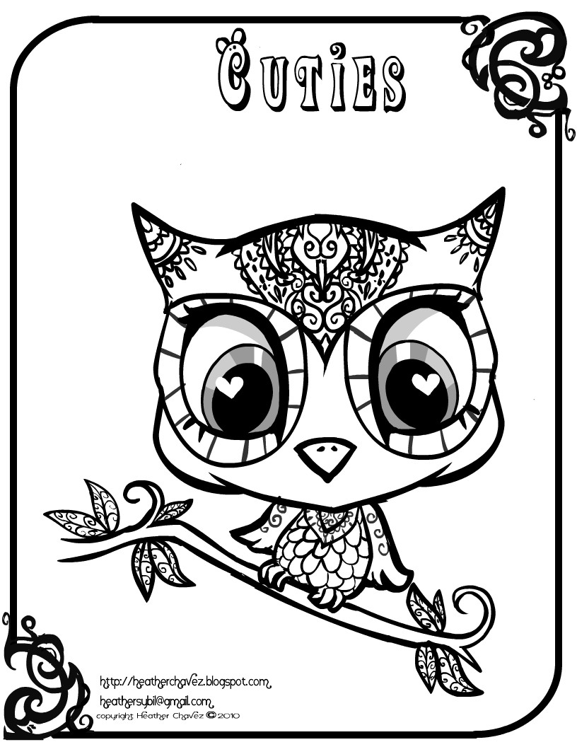 Owl Coloring Pages For Kids
 Creative Cuties July 2010