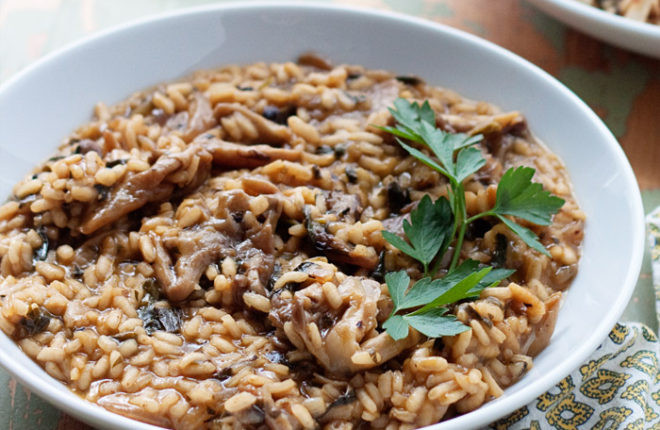 Oyster Mushrooms Recipe
 Spinach & Herb Risotto with Oyster Mushrooms Kitchen