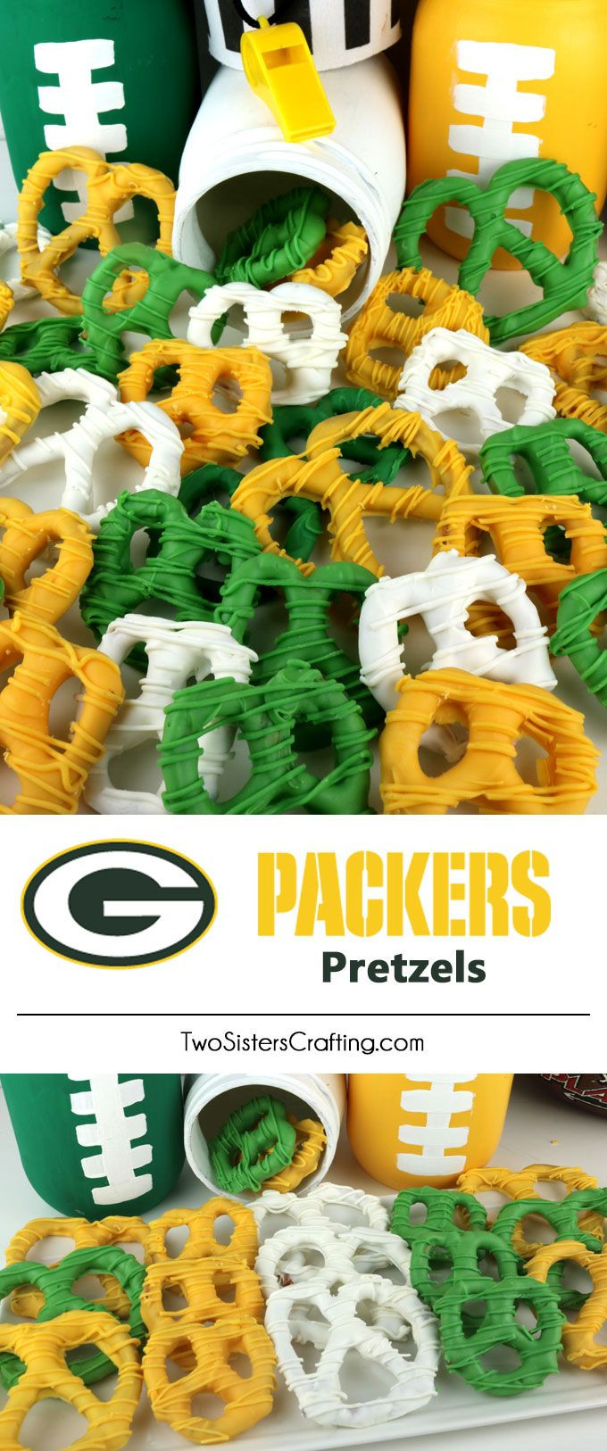 Packer Party Food Ideas
 Green Bay Packers Pretzels Game Day Treats