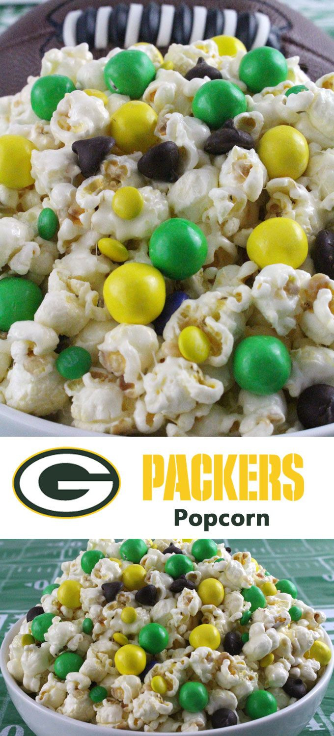 Packer Party Food Ideas
 Green Bay Packers Popcorn