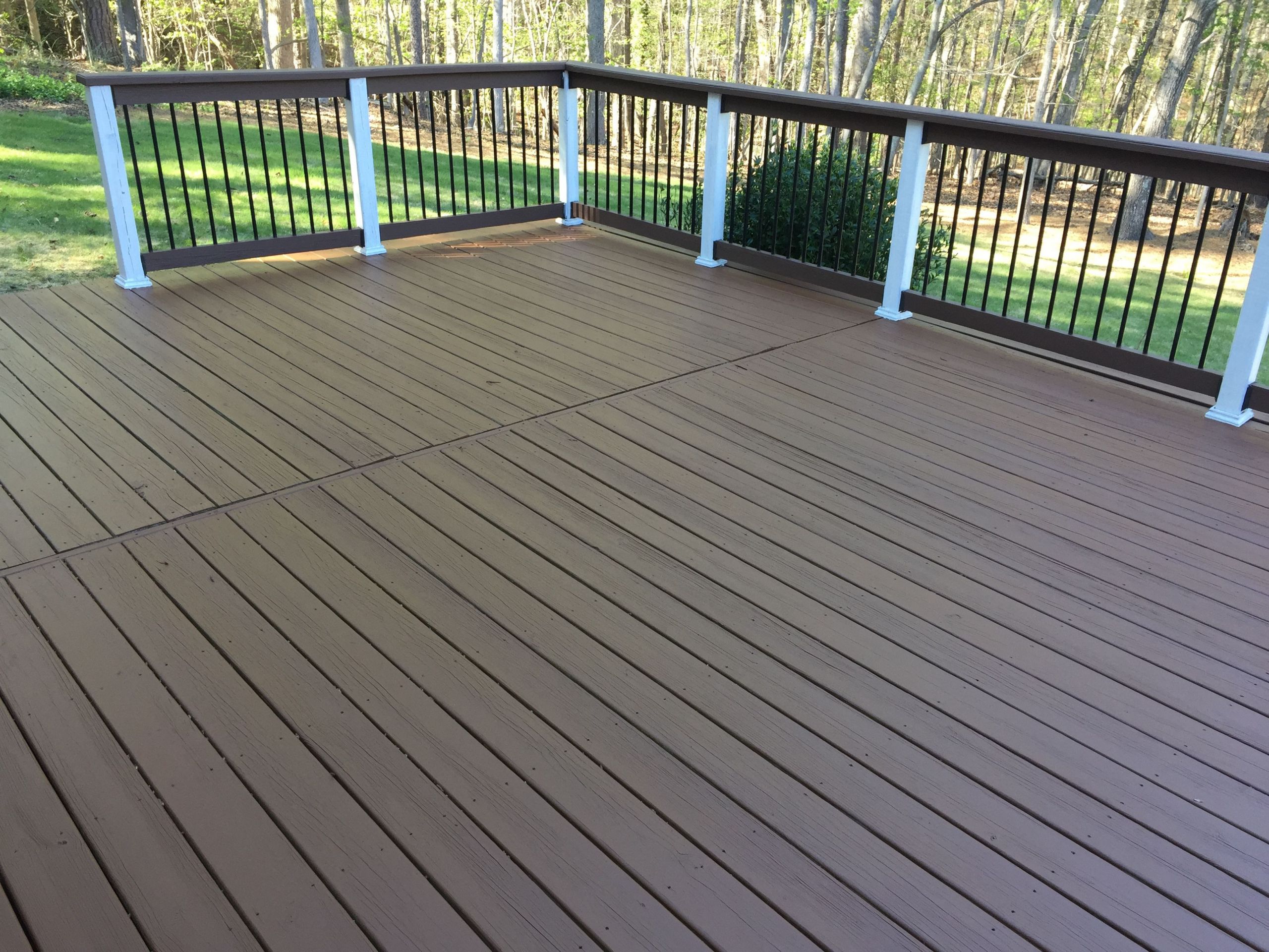 Painted Deck Colors
 Did the deck today and love the double shade deck paint