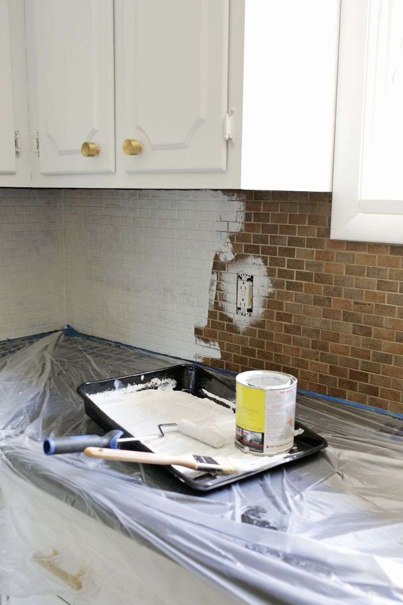 Painting Kitchen Tile Backsplash
 How to Paint a Tile Backsplash – A Beautiful Mess