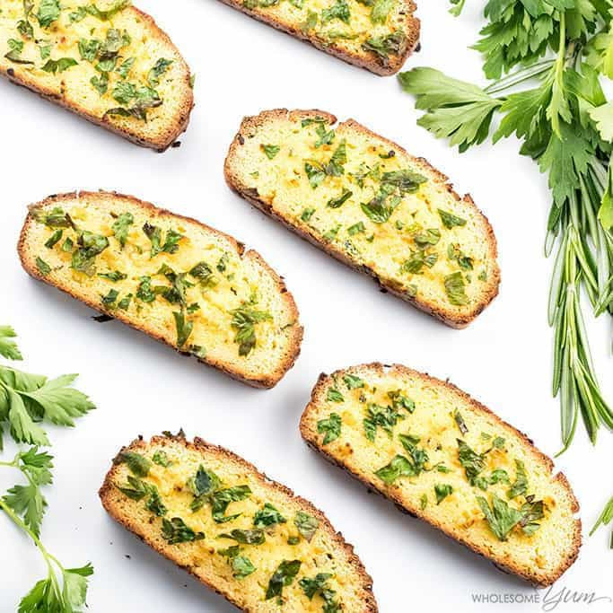 Paleo Garlic Bread
 Cauliflower Bread Recipe with Garlic & Herbs Low Carb