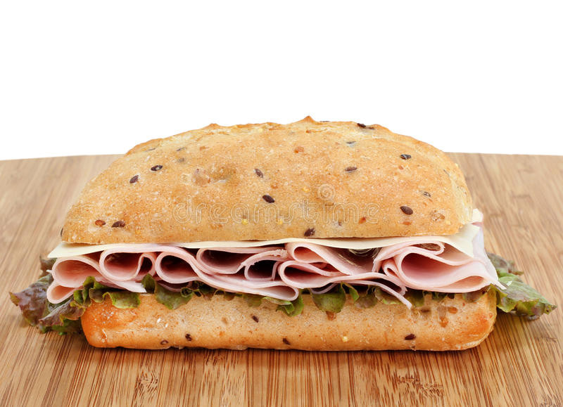 Panera Bread Ham &amp; Swiss Sandwich On Whole Grain
 Healthy whole grain breads stock image Image of
