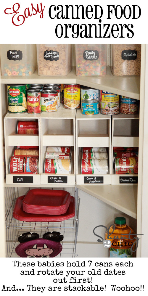 Pantry Can Organizer DIY
 Kitchen Organization Stackable Canned Food Organizers