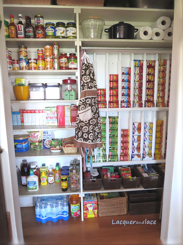 Pantry Can Organizer DIY
 Pantry Organization I like the can holders